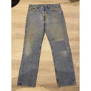 Vintage Levis 505 Jeans Mens Size 36 x 32 Orange Tab Regular Fit Straight Patch
